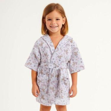 Imagem de Roupão Infantil Malha Felpuda Com Capuz 230g-m² Bene Casa