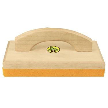 Imagem de Desempenadeira Madeira Com Base Espuma Tramontina Sem Dentes Com Cabo Madeira Tramontina