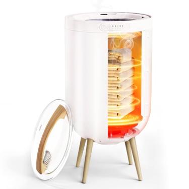 Imagem de STARLEAD Aquecedores de toalha aquecidos para banheiro - Balde de aquecedor de toalhas grande de 20 L, cabo de madeira, desligamento automático, Bluetooth e RGB, cabe até duas toalhas, roupões de