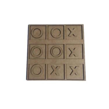 Imagem de Jogo da Velha Tabuleiro MDF Artesanal Educativo Lembrancinha - Loja Bé