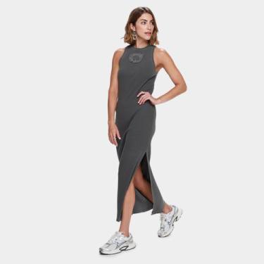 Imagem de Vestido Canelado Colcci Fenda Lateral Feminino, Preto, P