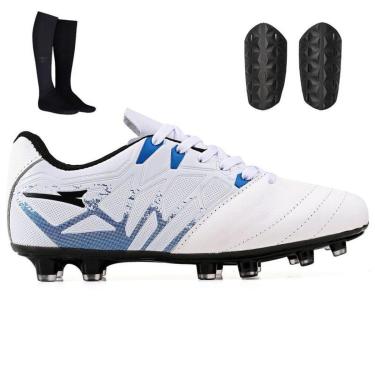 Imagem de Kit com Chuteira Trava Macia + Meião e Caneleira Adulto-Masculino