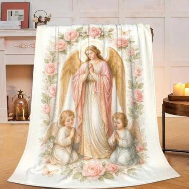 Imagem de Cobertor da Virgem Maria Super Macio Quente Fofo Flanela Católica Cobertor Aconchegante Pelúcia Pelúcia Cobertores de Roupa de Cama Presentes para Mulheres Crianças Meninos Meninas Adultos 50 X 101 cm