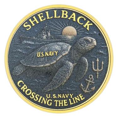 Imagem de U.S. Navy Shellback Crossing The Line Challenge Coin Military Veteran Gift (1 PCS)