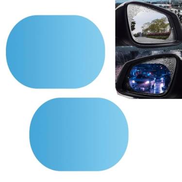 Imagem de Dogary 2 peças de película de espelho lateral de carro, à prova d'água e antirreflexo, película protetora antiembaçamento de alta definição, filme universal à prova de chuva para espelho retrovisor