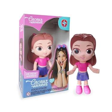 Imagem de Brinquedos Estrela, Boneca Cacau Haxkar, Rosa, 20cm