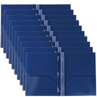 Imagem de 36 capas de relatório com fixadores de 3 pinos, pastas de arquivo de plástico PP com divisórias para papel tamanho carta, à prova d'água para trabalho ou escola