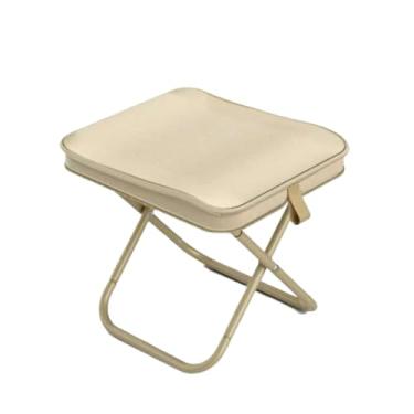 Imagem de Banqueta Banquinho Dobrável Alumínio Camping C/Bolsa Ziper (bege)