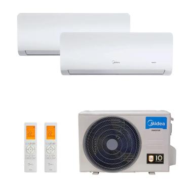 Imagem de Ar Condicionado Multi Split Midea Inverter Free Match 18.000 Btus ( 2x Hi Wall 12.000) Quente e Frio 220v