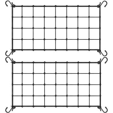 Imagem de 1 pacote com 1 treliça elástica resistente com 4 ganchos de aço para plantas trepadeiras, vegetais e flores, rede para plantas, hidropônica flexível para caminhonete, rede de carga para carros e SUVs
