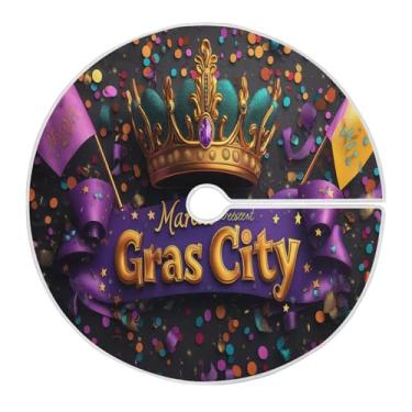 Imagem de Blueangle Saia de poliéster macio com coroa de carnaval de 90 cm para decoração de carnaval (246)