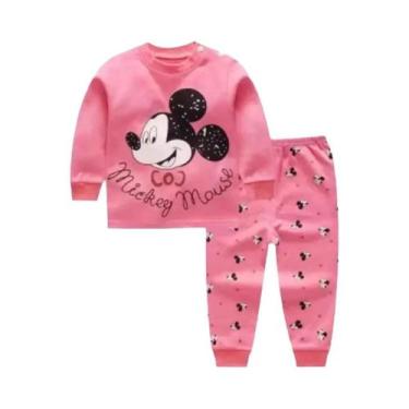 Imagem de Conjunto De Pijamas De Algodão Impressos Do Winnie Pooh Para Bebês, Ma