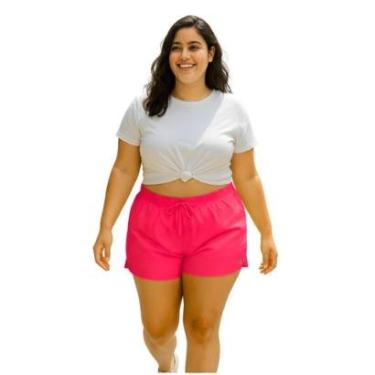 Imagem de Short Feminino Tactel Plus Size Praia Academia-Feminino