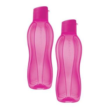 Imagem de Kit 2 Garrafas de Água Tupperware Eco Tupper Pink 1L
