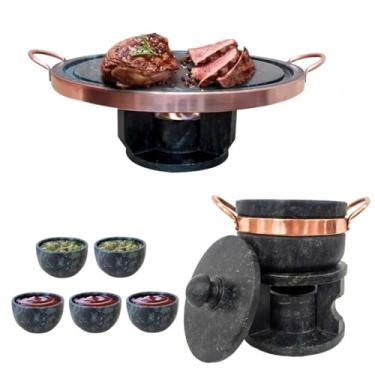 Imagem de Fondue 37 Pedra Sabão + Fondue 800ml + 5 Tigelas