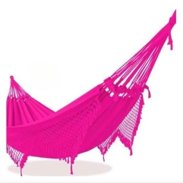 Imagem de Rede de descanso casal luxo decorativa diversas, Peça de Destaque para Interiores, Varandas Gourmet e Ambientes Exclusivos(Rosa pink)