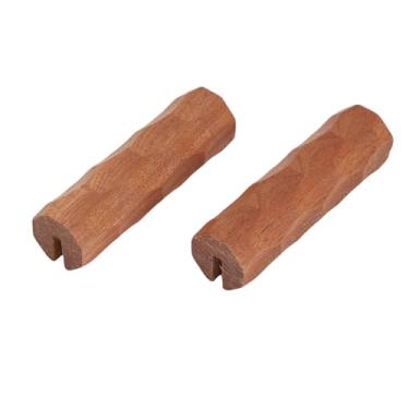 Imagem de SUNGOOYUE Alça para Panela de Grelha 2 Peças Alça de Substituição de Isolamento Térmico para Panelas de Grelha de Acampamento Ao Ar Livre, Verniz de Madeira de Madeira Com Furo Quadrado Com (#11)