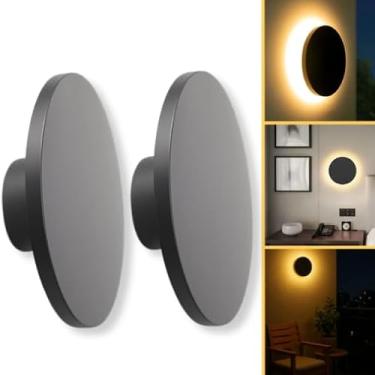 Imagem de Kit 2 Arandela De Led Eclipse 9w Externa Parede 3000k Ip65