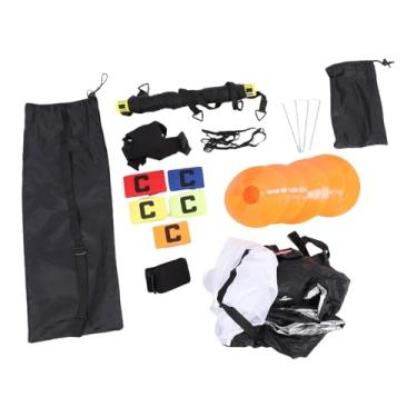 Imagem de RiToEasysports Conjunto de Equipamentos de Treinamento de Velocidade de de Agilidade, Equipamento de Treinamento de Futebol de Futebol de Plástico e Nylon para Atletas Com Cones e Guarda-chuva de