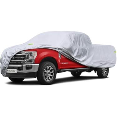 Imagem de KouKou Capa Para Caminhonete À Prova D'Água Todas As Condições Climáticas, Completa Com 6 Camadas, Caçamba Supercrew, Nissan Titan, Tundra, Ford F250, F350, Ram 2500, 3500 Etc. (243-250 Polegadas)