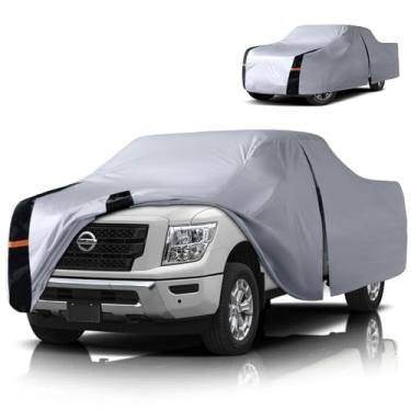 Imagem de Capa de caminhão Nissan Titan multicamadas, ajuste personalizado para Nissan Titan 2015-2026 cabine de tripulação cama curta (5,5'-5,6') capa de carro impermeável para todos os climas, cobertura
