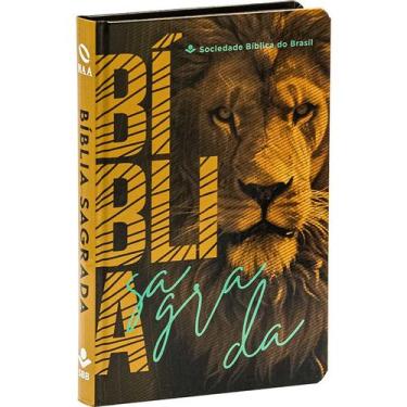 Imagem de Bíblia Sagrada - ARA - Capa dura ilustrada, leão laranja - Sociedade B
