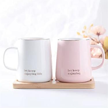 Imagem de Copo de escova de dentes para casal copo de enxaguante bucal par de cerâmica copo de escovação para casa conjunto de copo de cilindro de dente