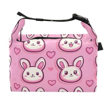 Imagem de STAYTOP Lancheira Lovely Rabbits com fivela de alça, lancheira isolada para meninos e meninas, lancheira térmica para trabalho escolar