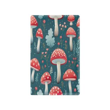 Imagem de Wassud Placa decorativa para tomada de luz, placa de parede para tomadas elétricas, aquarela, cogumelos vermelhos, capas de tomadas duplex