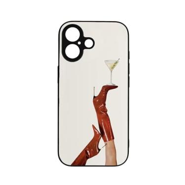 Imagem de qizjio Martini Capa de telefone à prova de choque protetora estética costeira cowgirl capas de telefone para iPhone 17
