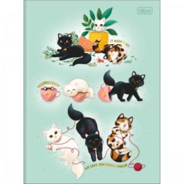 Imagem de Caderno Brochurao Grande Purrfect Cats 80fls Capas Sortidas - Tilibra