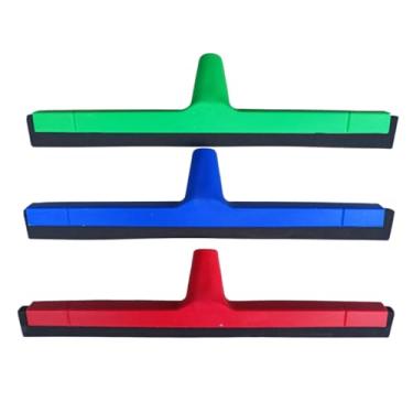 Imagem de Conjunto de 3 rodos de piso resistente – Lâmina de espuma de 42,5 cm – vermelho, azul e verde – limpador de água e derramamento de várias superfícies para azulejos, concreto, madeira, garagem