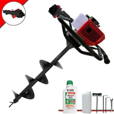 Imagem de Perfurador Anmax à Gasolina 2,2hp + Broca + óleo Stihl