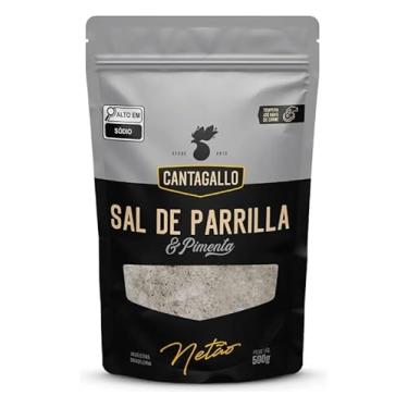 Imagem de Sal De Parrilla E Pimenta By Netão Cantagallo 500g - Pouch - Refil Econômico