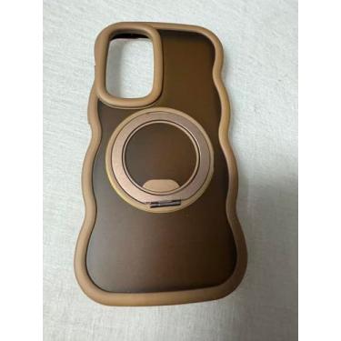 Imagem de YOVIAKK Capa para Samsung S25 Plus [com moldura ondulada encaracolada (marrom