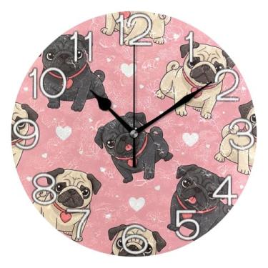 Imagem de GAIGEO Relógio de parede analógico decorativo quarto cozinha relógio operado por bateria silencioso, arte de parede boho decoração de casa número de relógio branco com Kedu, 25 cm, ponteiros dourados