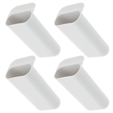 Imagem de Generic Porta-canetas minimalistas, 4 peças, organizador autoadesivo para escola, casa, escritório, branco