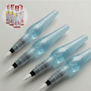 Imagem de Kit Pincel Reservatorio Agua Desenho Manga HQ Ilustracao Profissional Arte Final 4 pinceis