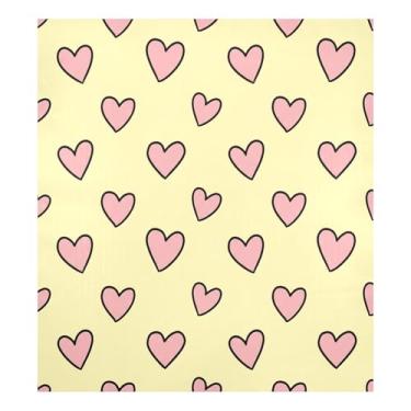 Imagem de Blueangle Capa de ímã de lava-louças corações rosa dos namorados, decoração da capa da máquina de lavar louça, adesivos de eletrodomésticos, adesivos de eletrodomésticos, 58 cm C x 66 cm adesivo