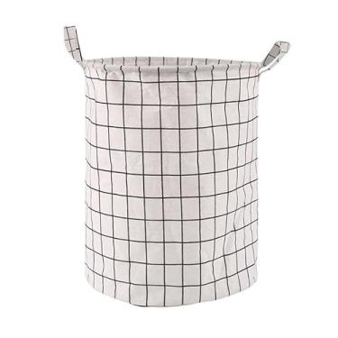 Imagem de Cesto De Roupas Dobrável Multiuso 40 Litros Impermeável Compacto E Versátil 40L Para Roupa Calça(Branco)