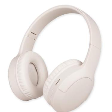 Imagem de Fone de Ouvido Bluetooth 5.3 On-ear. Cancelamento de Ruído e Regulavel para Corridas e Academia, Headphone Sem Fio com Microfone Integrado Confortavel e Dobravel Compativel com Android e IOS. (Bege)