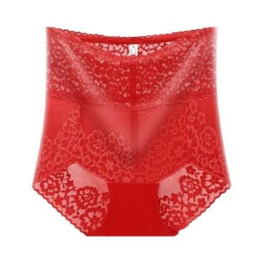 Imagem de Calcinhas Femininas De Renda Sem Costura De Cintura Alta Transparentes