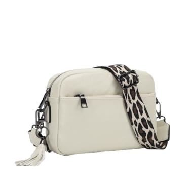 Imagem de KL928 Bolsa tiracolo pequena para mulheres, bolsa de celular de couro sintético macio, bolsa de mão de ombro com alça ajustável, Bege