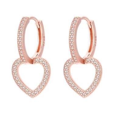 Imagem de Brincos De Argola Em Prata Esterlina 925 Com Zircônia Brilhante Em For