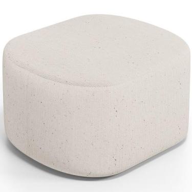 Imagem de Puff Decorativo Orgânico para Living Quarto 70cm Doha W01 Linho Cru - 
