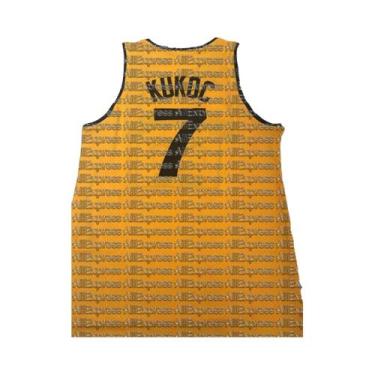 Imagem de Camiseta De Basquete Casual Retro Estilo Secagem Rápida Amarela Para C