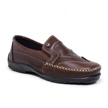Imagem de Sapatilha Masculina Mocassim Linha Confort - FranBoots, Café, 40