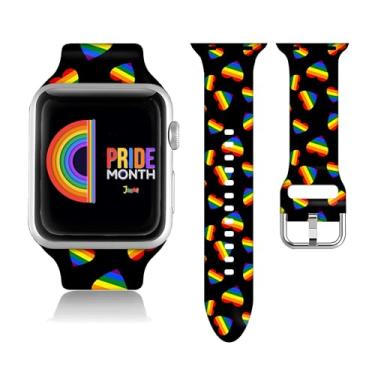 Imagem de Pulseira de substituição compatível com Apple Watch 38/40/41/42/44/45/46/49 mm. Pulseira de substituição de silicone macio para Iwatch séries 11 10 9 8 7 6 5 4 3 2 1 SE.42 mm/44 mm/45 mm. Presentes de