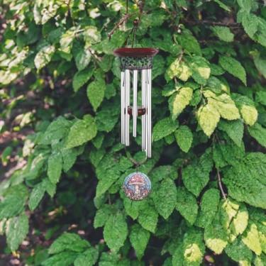 Imagem de ICE ARMOR Miniestátua de campainha de madeira de cogumelo com 28 cm de comprimento, enfeite para decoração de casa/quarto, ideias para inauguração de casa, feriados e aniversários, ótimo item