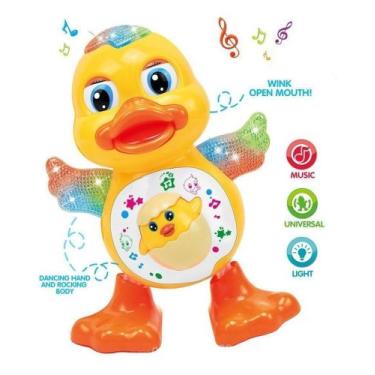 Imagem de Pato Dançante Musical Dança, Anda ,mexe, Som E Luz Brinquedo Patinho -